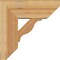 Ekena Millwork Funston Slat Rough Sawn Bracket w/ Offset Brace, Western Red Cedar, 8"W x 20"D x 20"H BKT0806X20X20FST06RWR - alternate 3